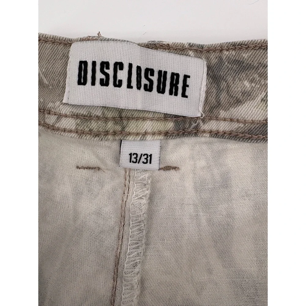 Disclosure RealTree Wideleg Camouflage Cargo Utility Pants Womens 13/31 Gray